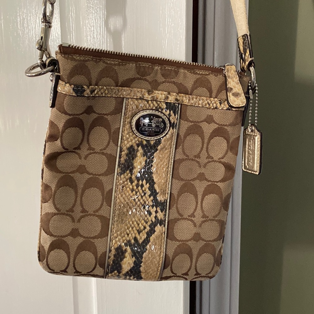 NEW Coach cross body  with snakeskin details